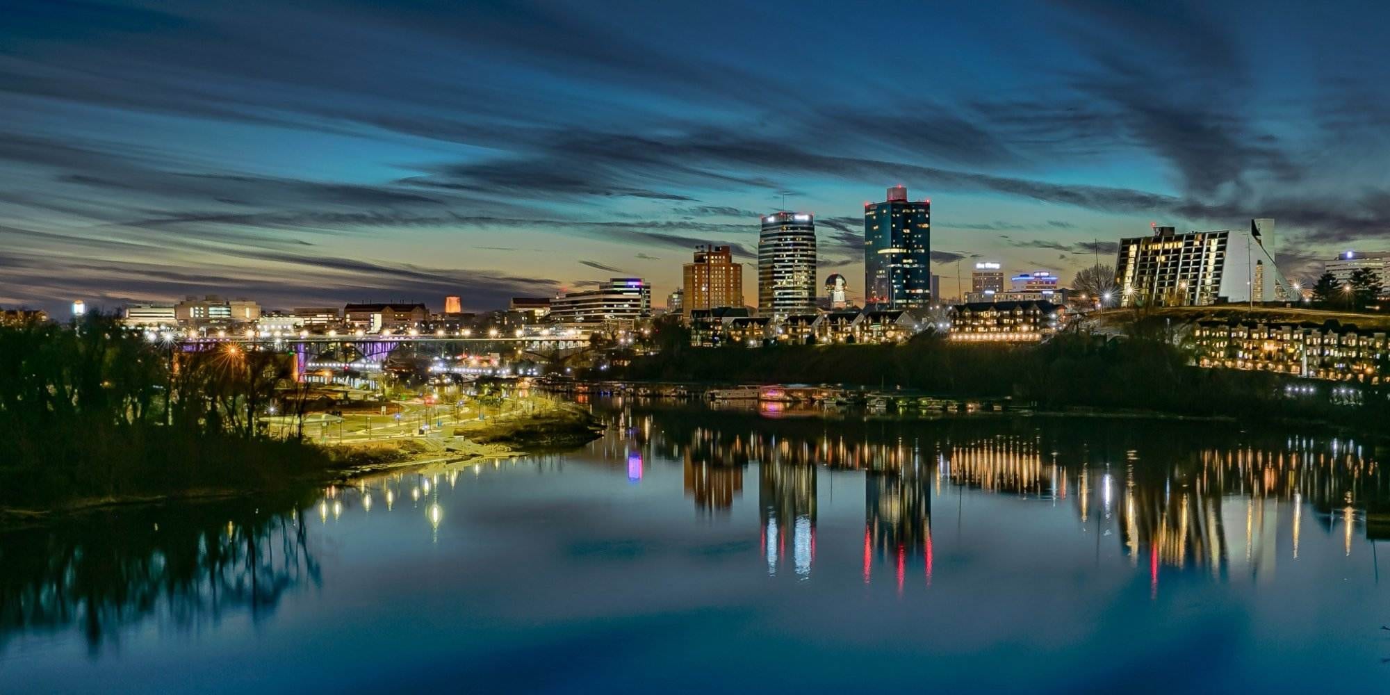 Downtown Knoxville at night